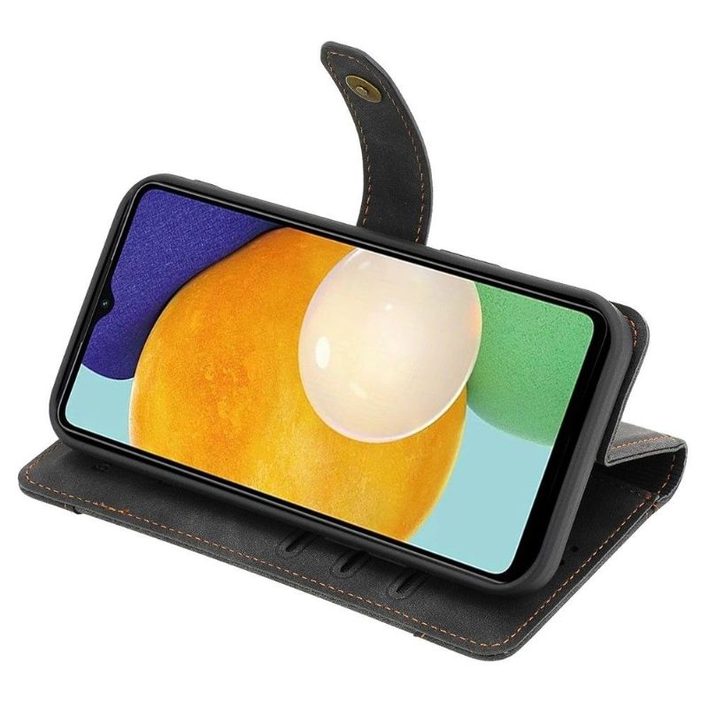 Kožené Pouzdro Na Samsung Galaxy S22 5G Ochranný Pouzdro S Prošíváním