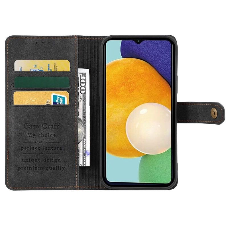 Kožené Pouzdro Na Samsung Galaxy S22 5G Ochranný Pouzdro S Prošíváním