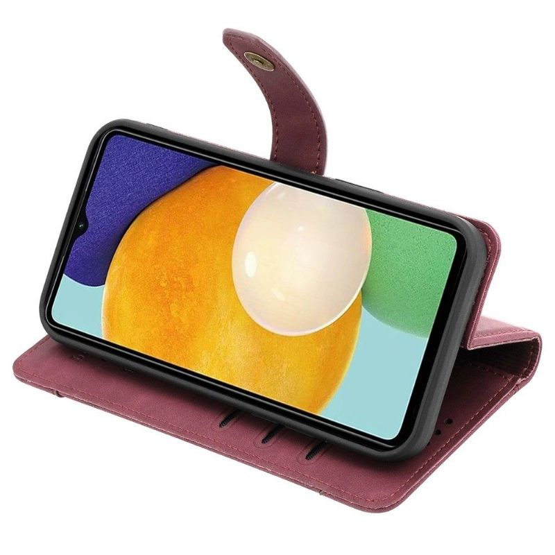 Kožené Pouzdro Na Samsung Galaxy S22 5G Ochranný Pouzdro S Prošíváním