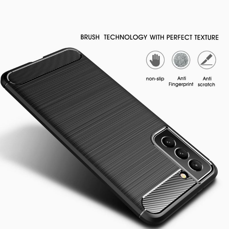 Kryt Na Samsung Galaxy S22 5G Silikonový Kartáčovaný Efekt