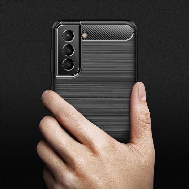 Kryt Na Samsung Galaxy S22 5G Silikonový Kartáčovaný Efekt