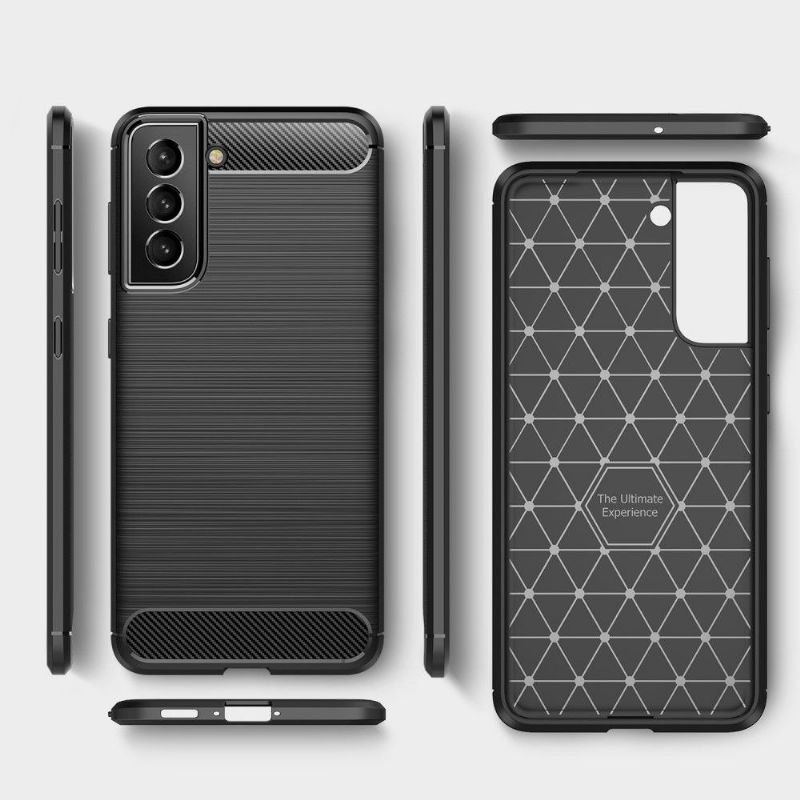 Kryt Na Samsung Galaxy S22 5G Silikonový Kartáčovaný Efekt