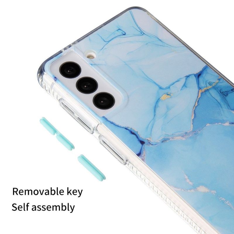 Kryty Na Mobil Na Samsung Galaxy S22 5G Barvy Mramorových Tlačítek