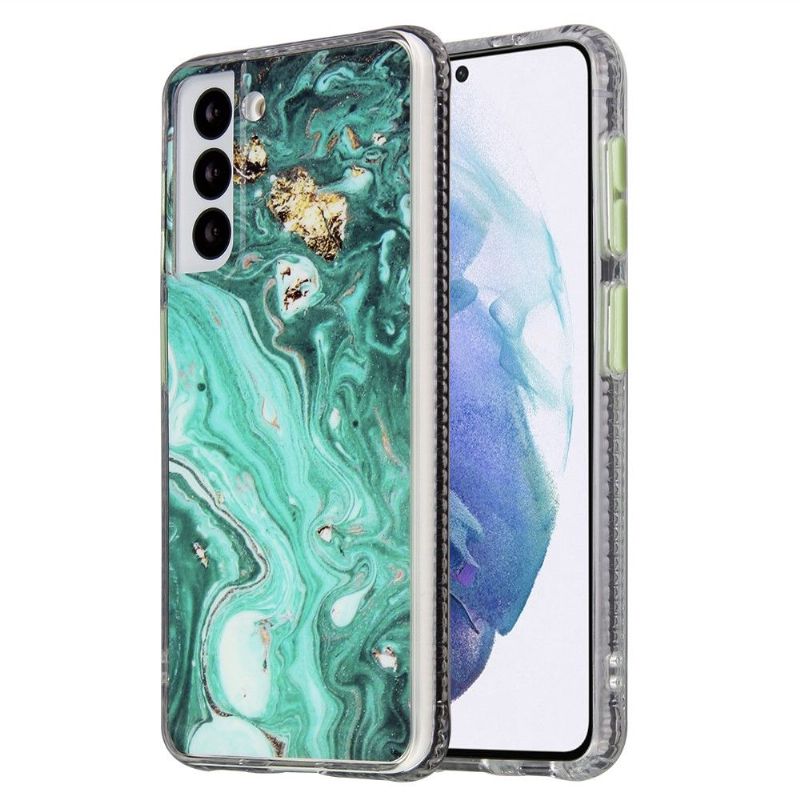 Kryty Na Mobil Na Samsung Galaxy S22 5G Barvy Mramorových Tlačítek