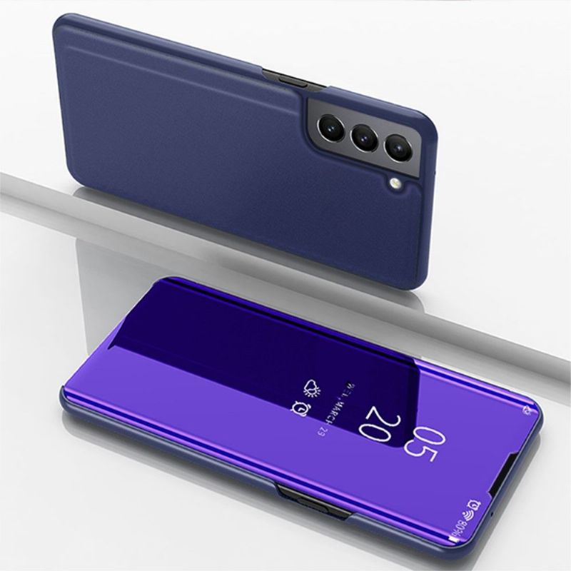 Kryty Na Mobil Na Samsung Galaxy S22 5G Flipové Pouzdro Zrcadlový Efekt