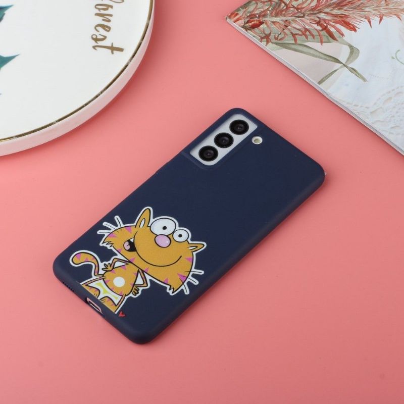 Kryty Na Mobil Na Samsung Galaxy S22 5G Na Lana Kreslená Kočka