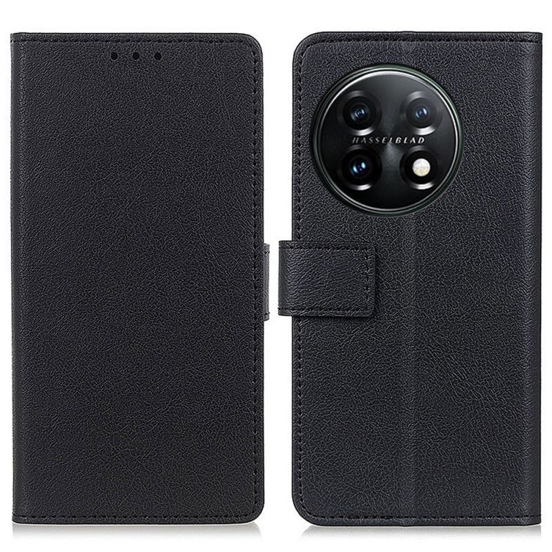 Kožené Pouzdro Na OnePlus 11 5G Klasický Kožený Efekt