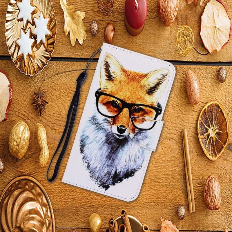 Flipové Pouzdro Na Samsung Galaxy A71 Liška Brýlová