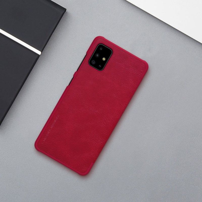 Flipové Pouzdro Na Samsung Galaxy A71 Potah Nillkin Z Umělé Kůže - Červený