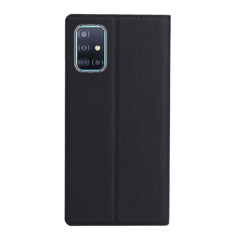 Flipové Pouzdro Na Samsung Galaxy A71 Příčníky Podpůrné Funkce - Černá