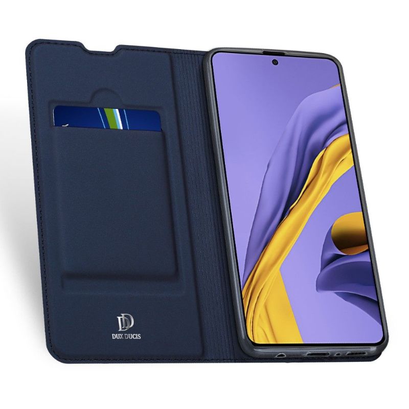Flipové Pouzdro Na Samsung Galaxy A71 Saténový Povlak