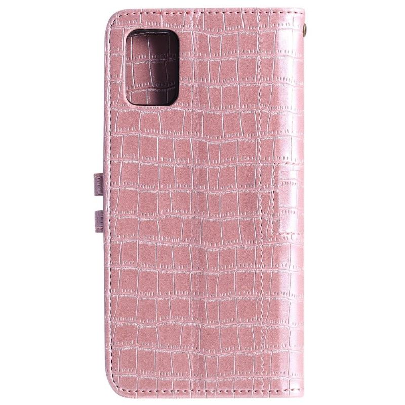 Flipové Pouzdro Na Samsung Galaxy A71 Styl Kůže S Efektem Croc