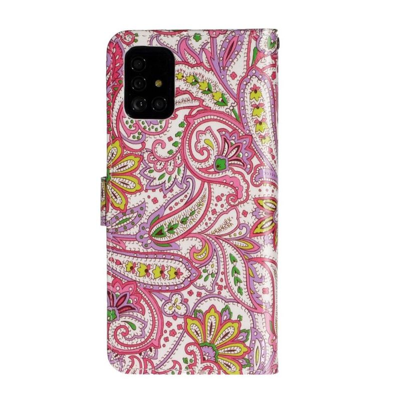Kožené Pouzdro Na Samsung Galaxy A71 Paisley Flower
