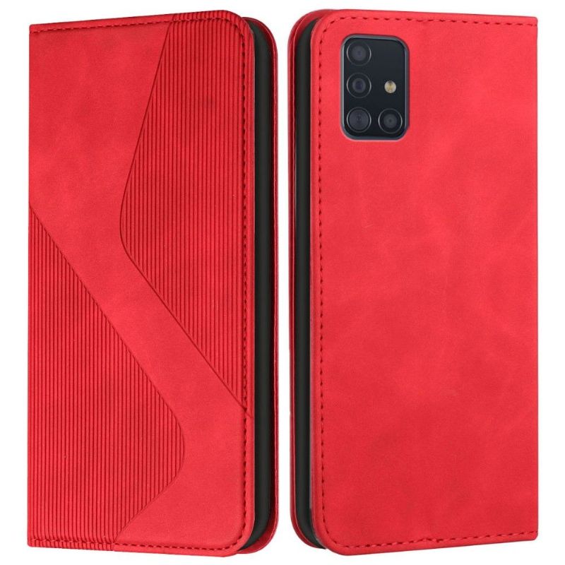 Kožené Pouzdro Na Samsung Galaxy A71 Podnikání Ve Tvaru S