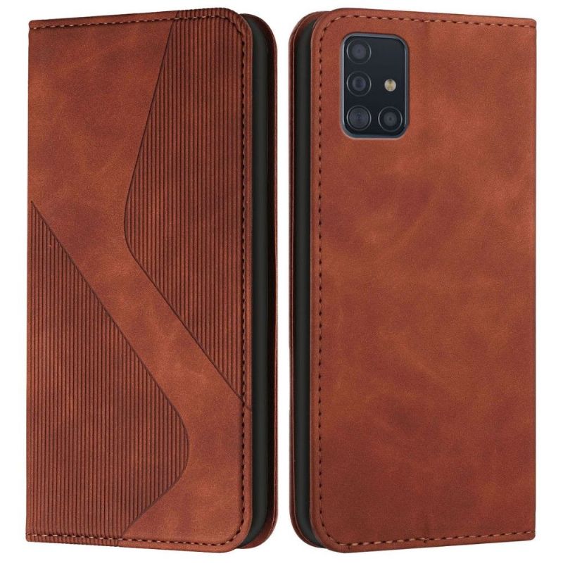 Kožené Pouzdro Na Samsung Galaxy A71 Podnikání Ve Tvaru S
