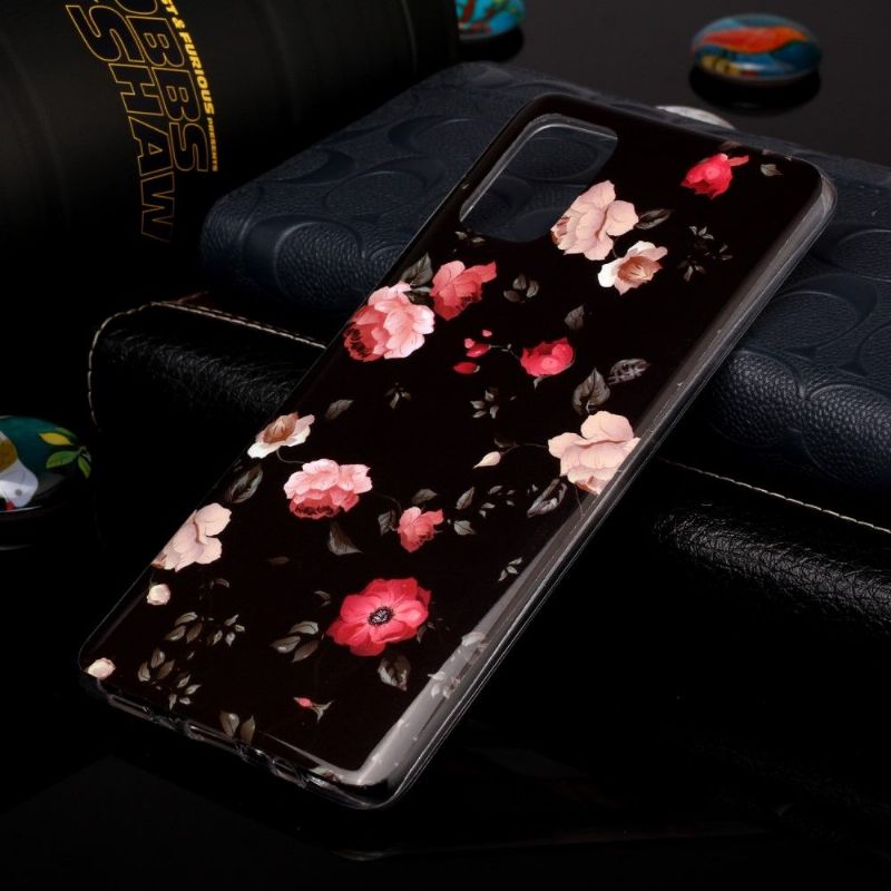 Kryt Na Samsung Galaxy A71 Svítící Květiny