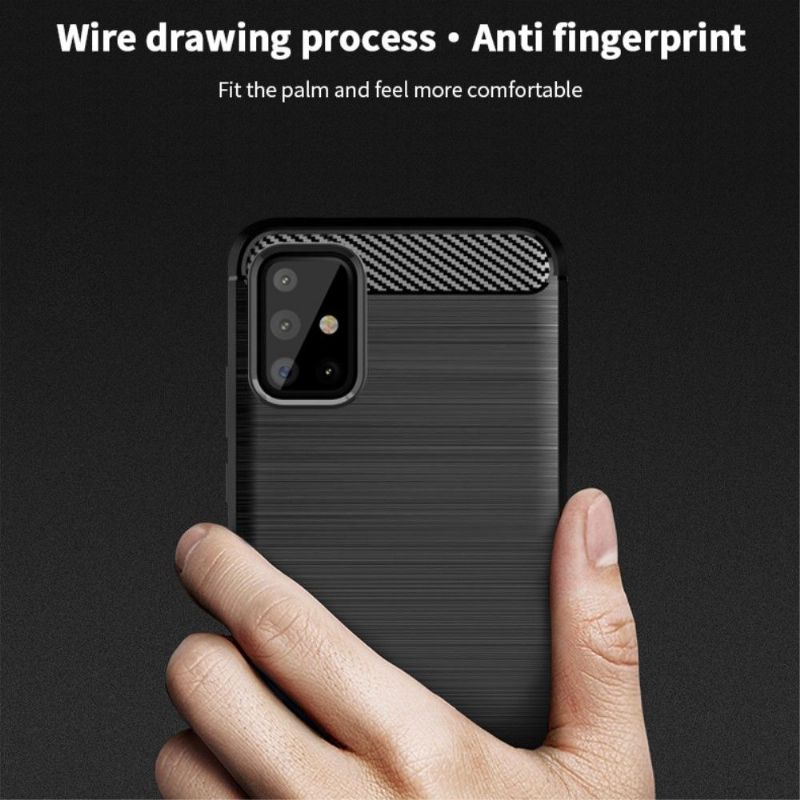 Kryty Na Mobil Na Samsung Galaxy A71 Kartáčovaný Efekt Mofi