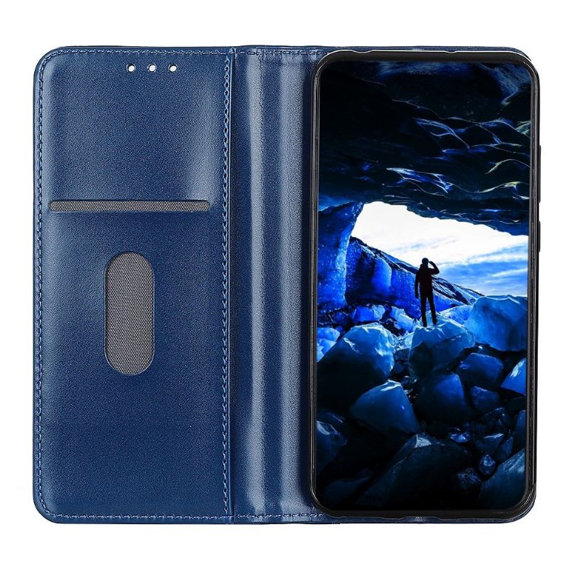Pouzdra Na Samsung Galaxy A71 Flipové Pouzdro Imitace Kůže - Modrá