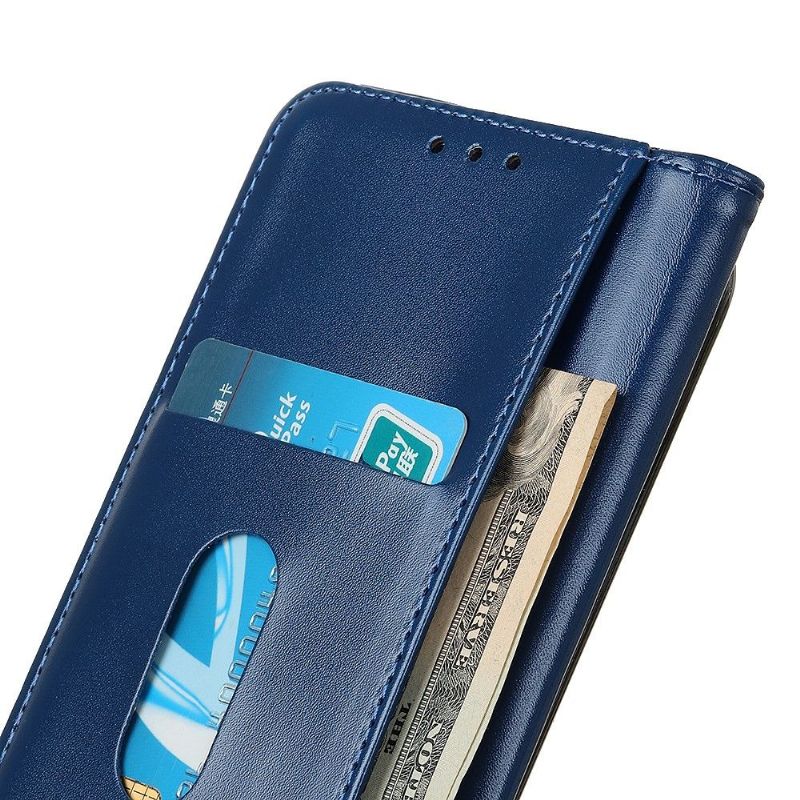 Pouzdra Na Samsung Galaxy A71 Flipové Pouzdro Imitace Kůže - Modrá