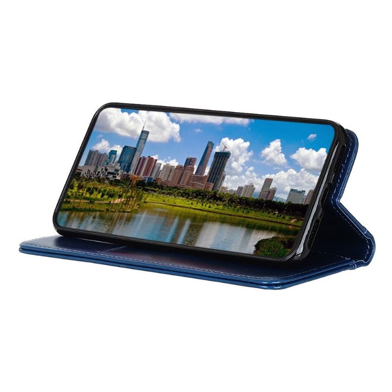 Pouzdra Na Samsung Galaxy A71 Flipové Pouzdro Imitace Kůže - Modrá