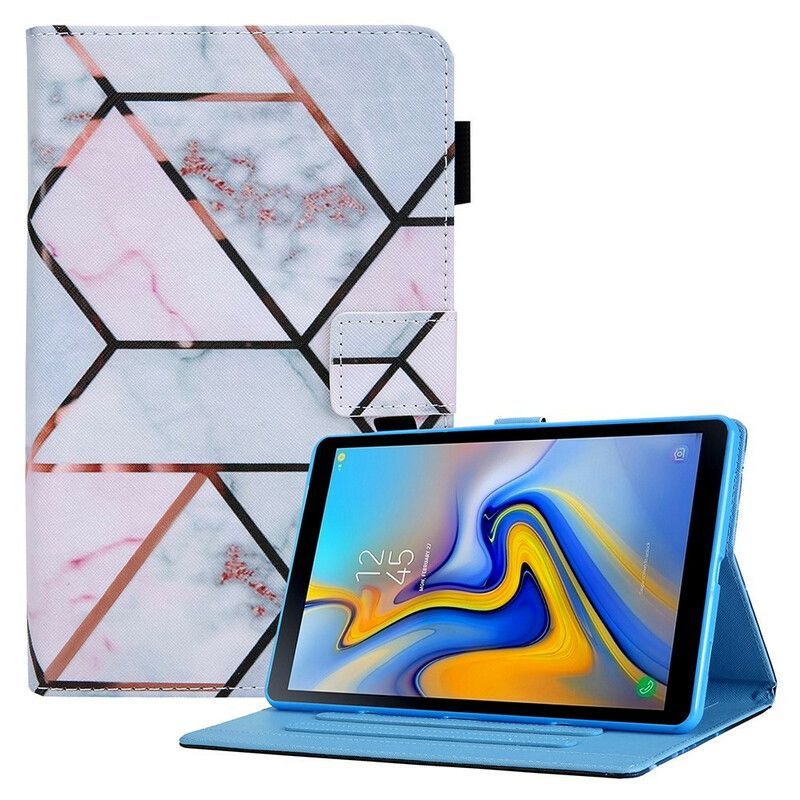 Flipové Pouzdro Na Samsung Galaxy Tab A7 Lite Geometrický Mramor