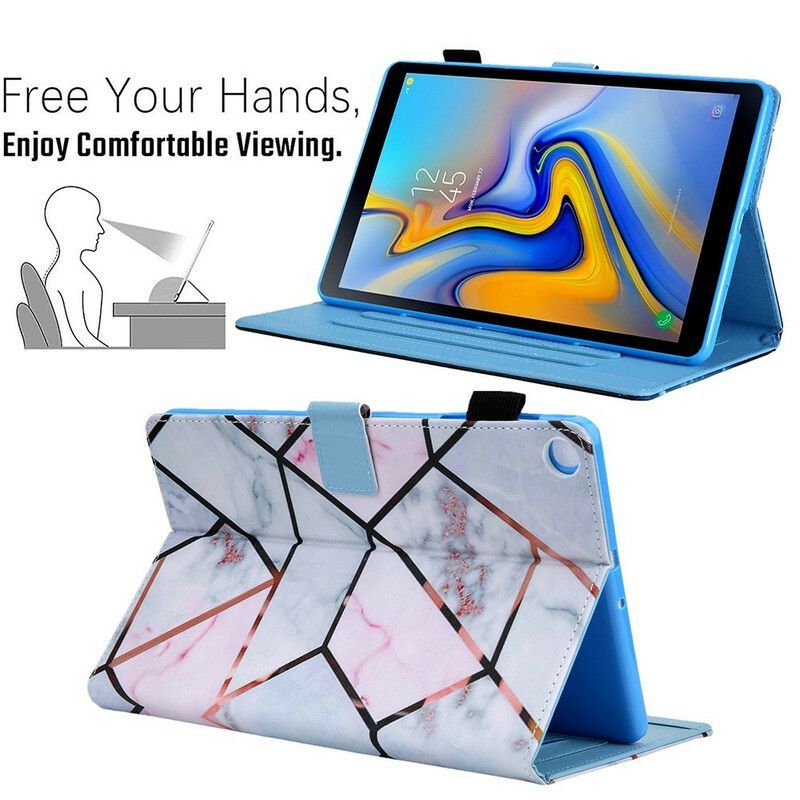 Flipové Pouzdro Na Samsung Galaxy Tab A7 Lite Geometrický Mramor