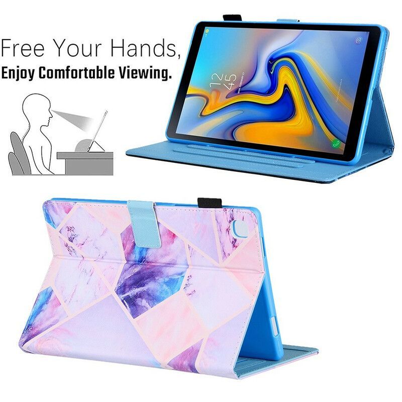 Flipové Pouzdro Na Samsung Galaxy Tab A7 Lite Návrh Mramorové Geometrie