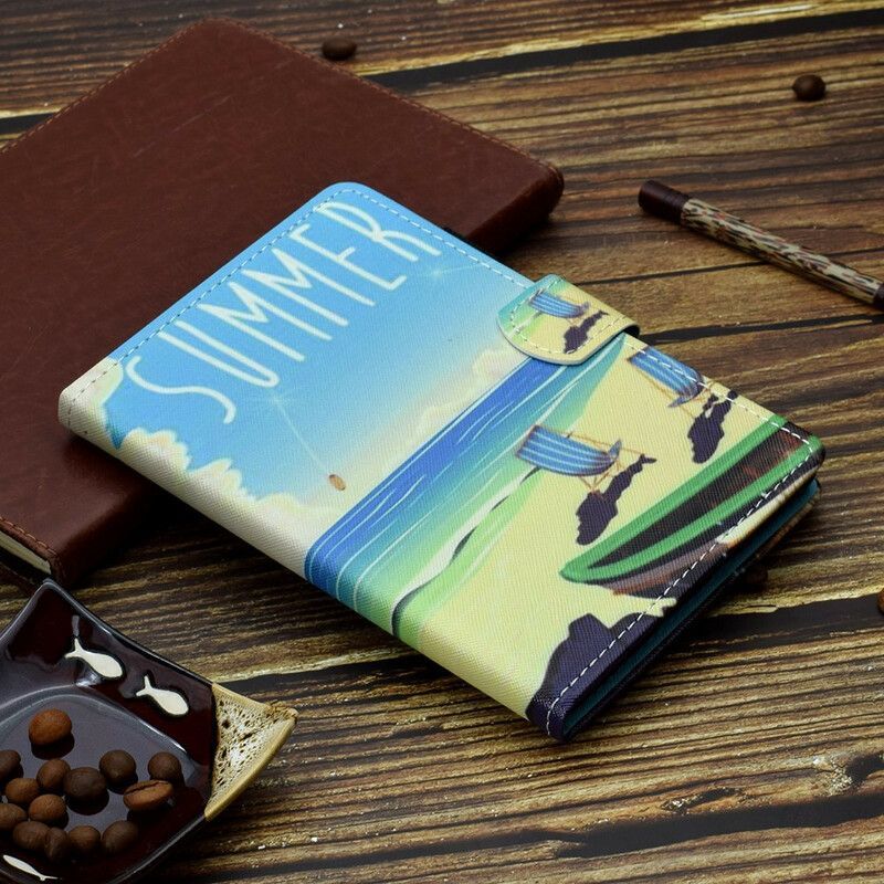 Flipové Pouzdro Na Samsung Galaxy Tab A7 Lite Pláž