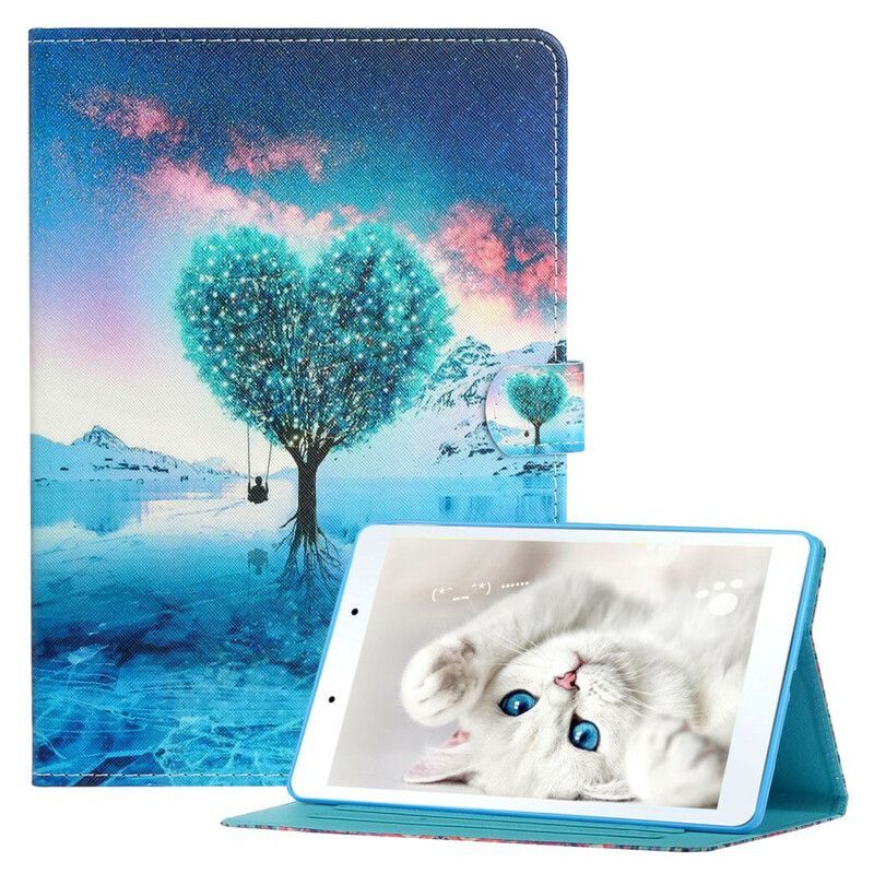 Flipové Pouzdro Na Samsung Galaxy Tab A7 Lite Srdce Stromu