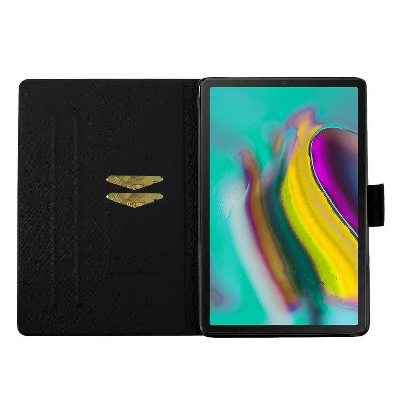 Flipové Pouzdro Na Samsung Galaxy Tab A7 Lite Strom Na Měsíc A Slunce