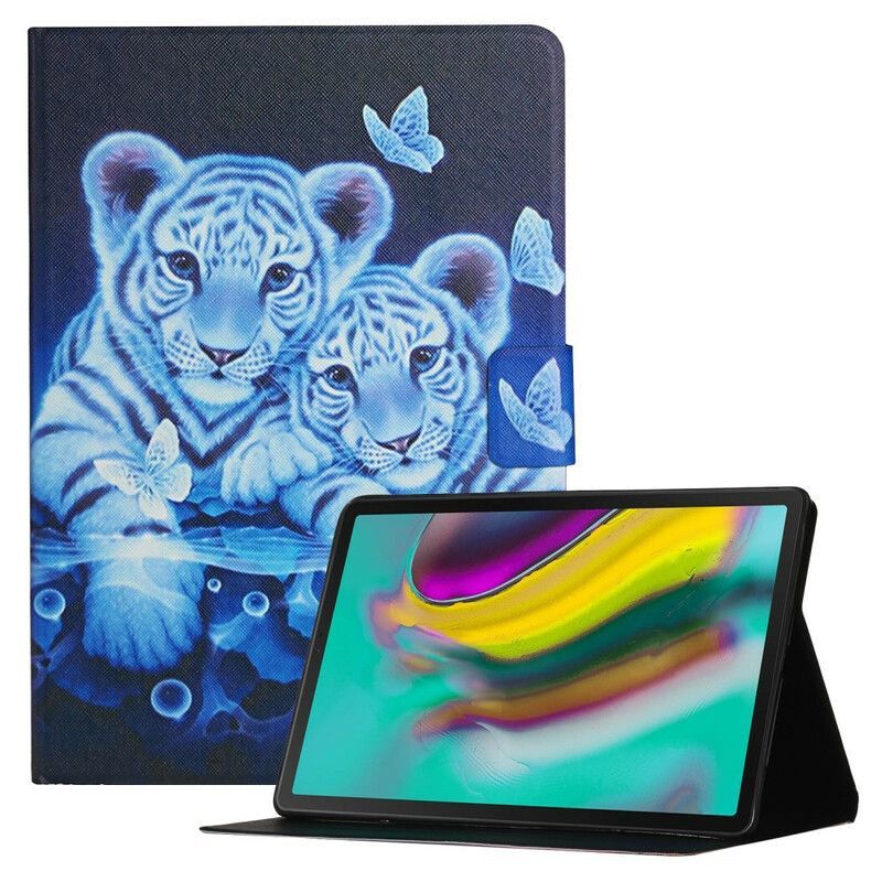 Flipové Pouzdro Na Samsung Galaxy Tab A7 Lite Tygři