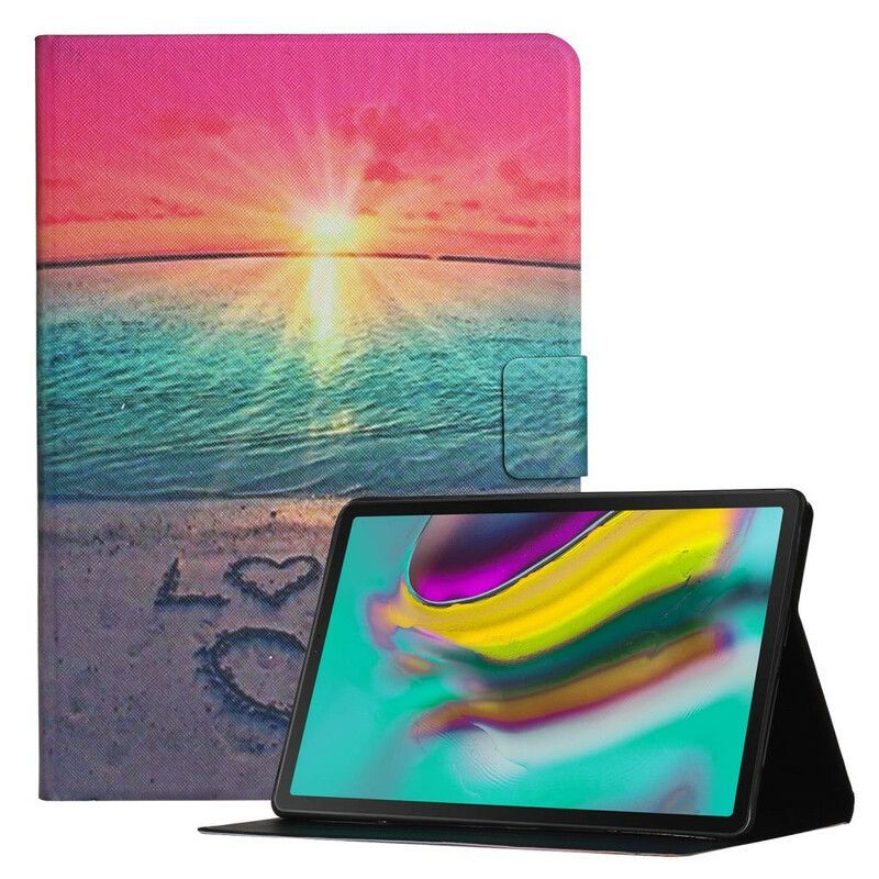 Flipové Pouzdro Na Samsung Galaxy Tab A7 Lite Západ Slunce Láska