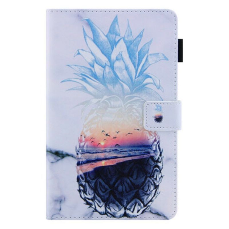 Kožené Pouzdro Na Samsung Galaxy Tab A7 Lite Ananasový Vzor