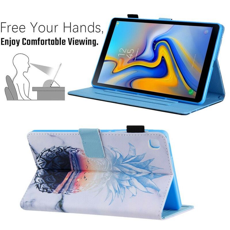 Kožené Pouzdro Na Samsung Galaxy Tab A7 Lite Ananasový Vzor