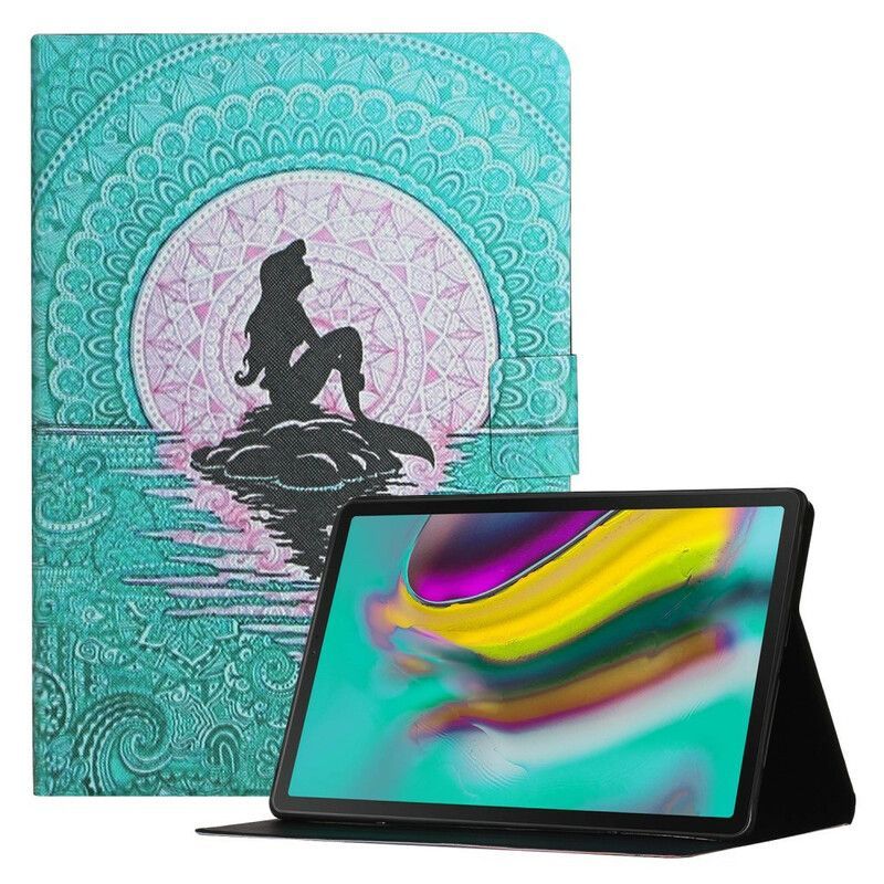 Kožené Pouzdro Na Samsung Galaxy Tab A7 Lite Mandala Mořská Panna