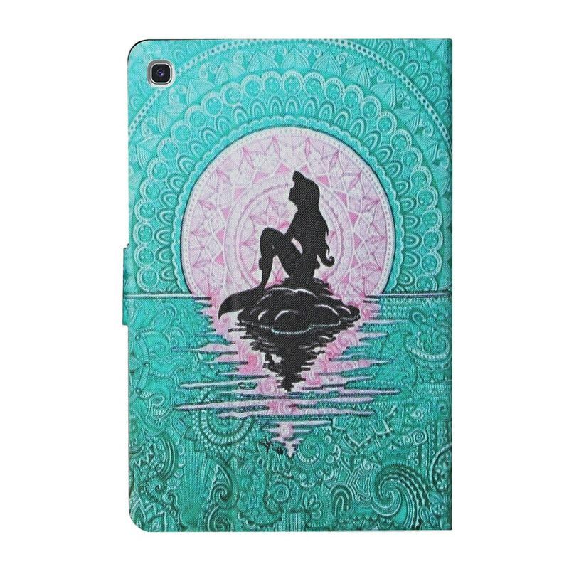 Kožené Pouzdro Na Samsung Galaxy Tab A7 Lite Mandala Mořská Panna