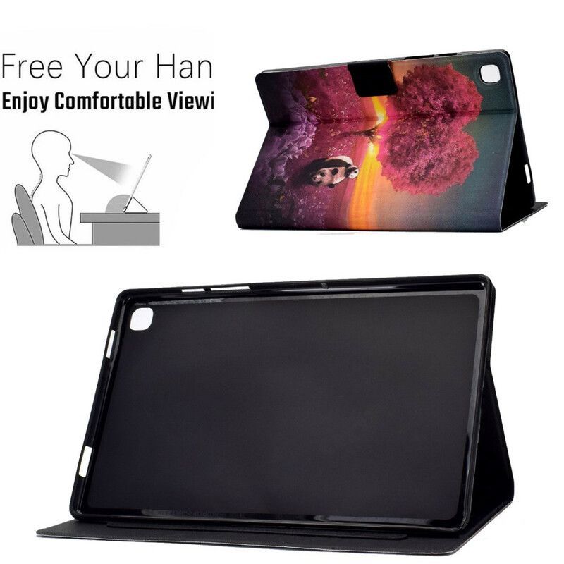 Kožené Pouzdro Na Samsung Galaxy Tab A7 Lite Pandí Srdce