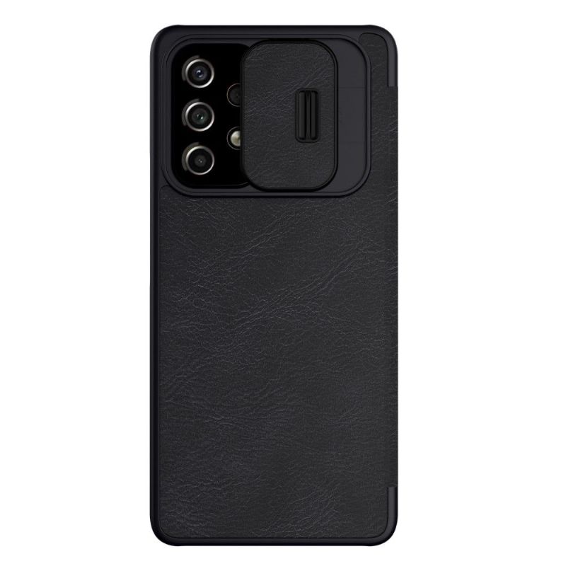 Flipové Pouzdro Na Samsung Galaxy A53 5G Kožený Efekt Řady Qin S Krytkou Čočky