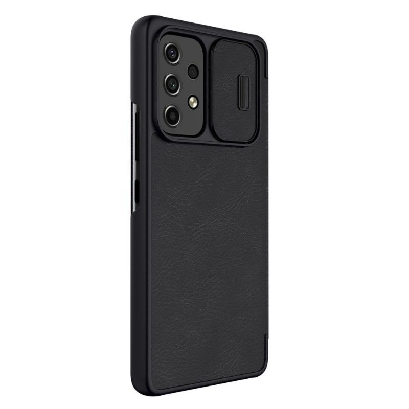 Flipové Pouzdro Na Samsung Galaxy A53 5G Kožený Efekt Řady Qin S Krytkou Čočky