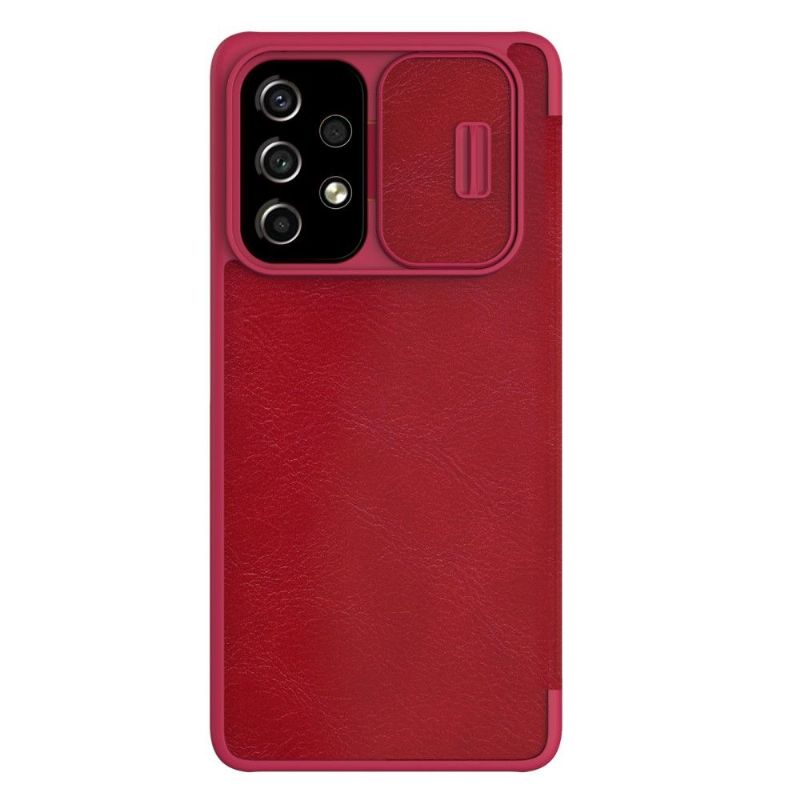 Flipové Pouzdro Na Samsung Galaxy A53 5G Kožený Efekt Řady Qin S Krytkou Čočky