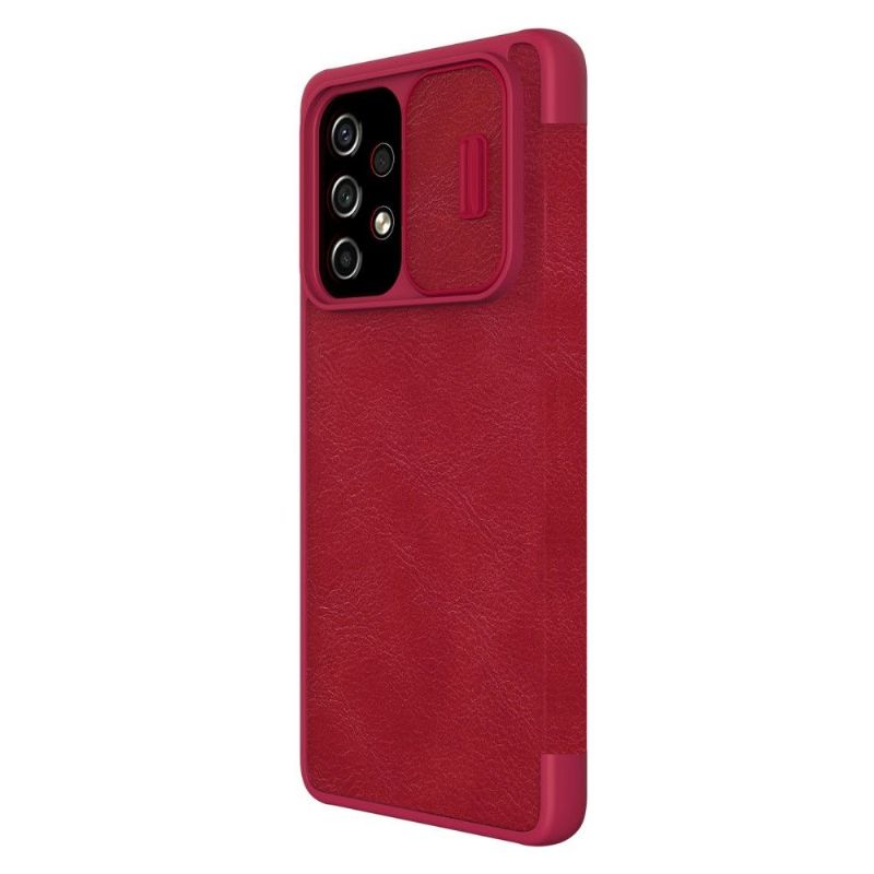 Flipové Pouzdro Na Samsung Galaxy A53 5G Kožený Efekt Řady Qin S Krytkou Čočky