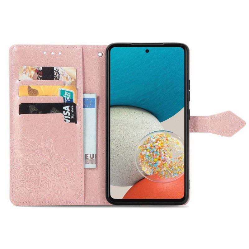 Flipové Pouzdro Na Samsung Galaxy A53 5G Mandala Reliéf Z Umělé Kůže