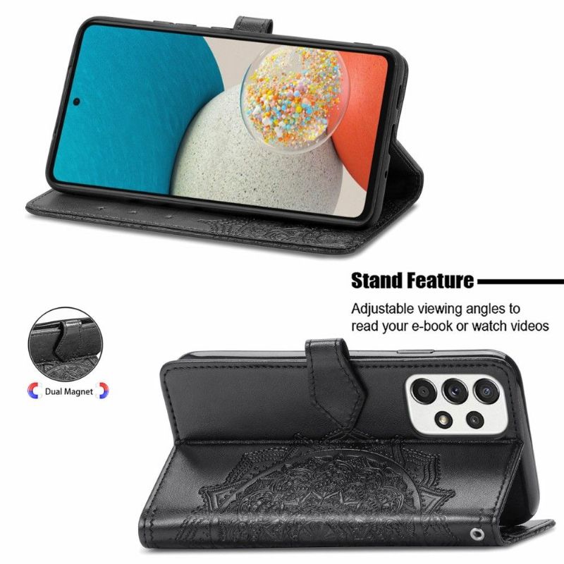 Flipové Pouzdro Na Samsung Galaxy A53 5G Mandala Reliéf Z Umělé Kůže