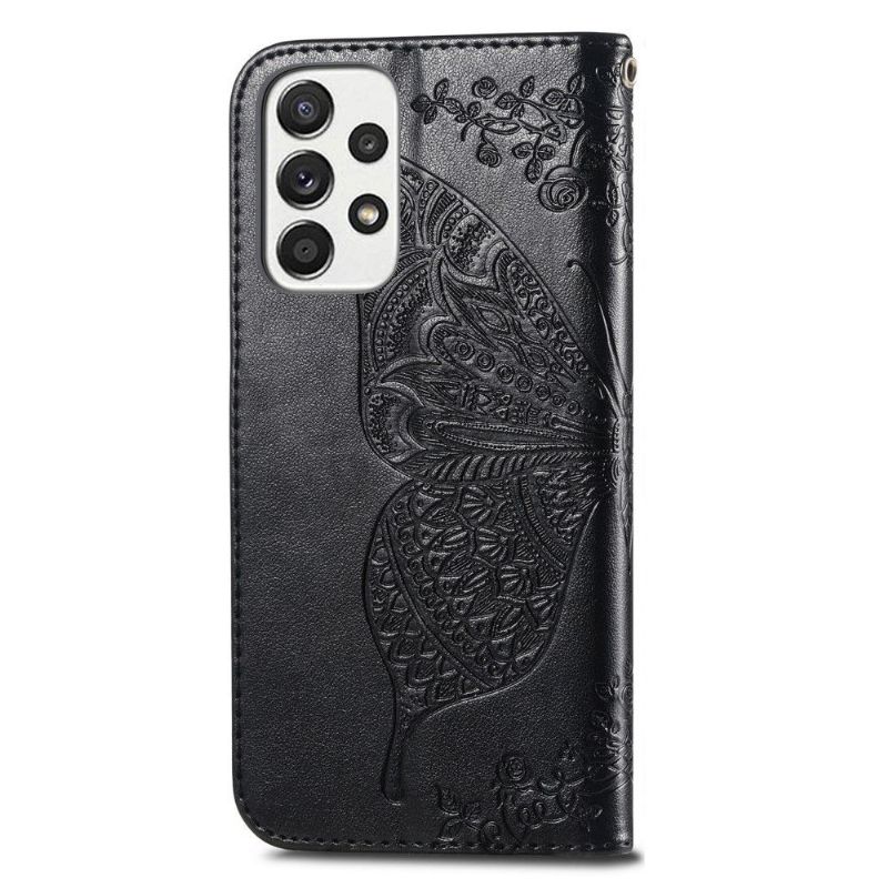 Flipové Pouzdro Na Samsung Galaxy A53 5G Reliéfní Motýl