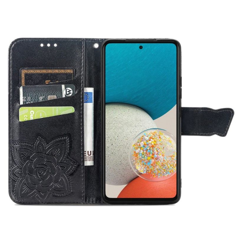 Flipové Pouzdro Na Samsung Galaxy A53 5G Reliéfní Motýl