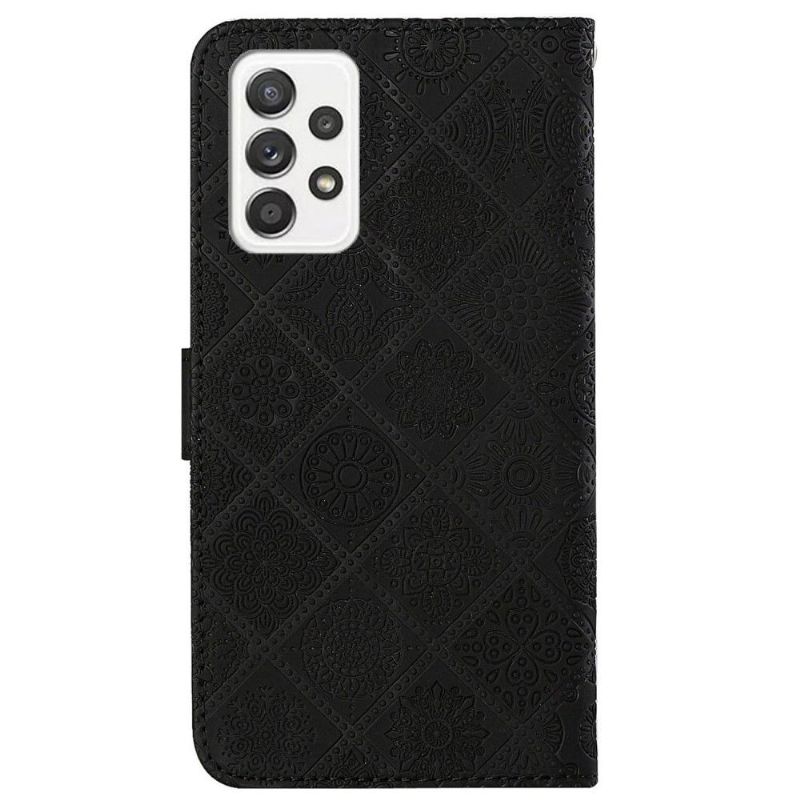 Kožené Pouzdro Na Samsung Galaxy A53 5G Mandalový Kaleidoskop