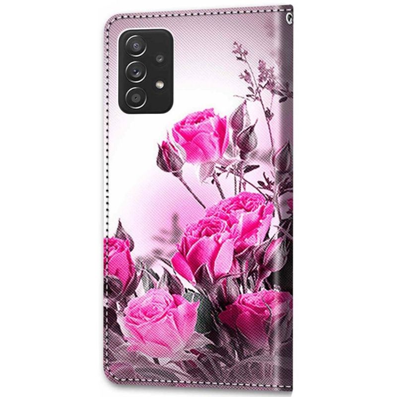 Kožené Pouzdro Na Samsung Galaxy A53 5G Růžová