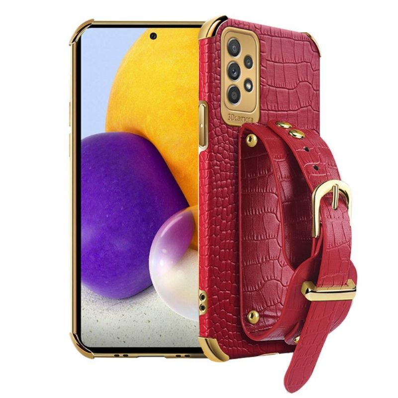 Kryt Na Samsung Galaxy A53 5G Croc Efekt S Páskem