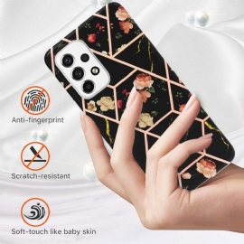 Kryt Na Samsung Galaxy A53 5G Mramor A Květiny