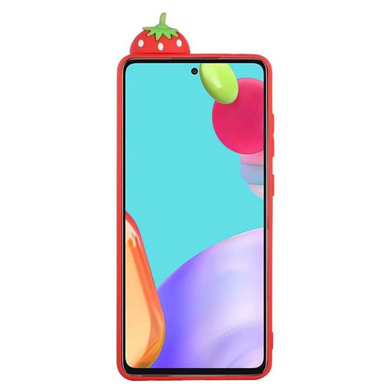 Kryt Na Samsung Galaxy A53 5G Silikonová Jahoda 3d